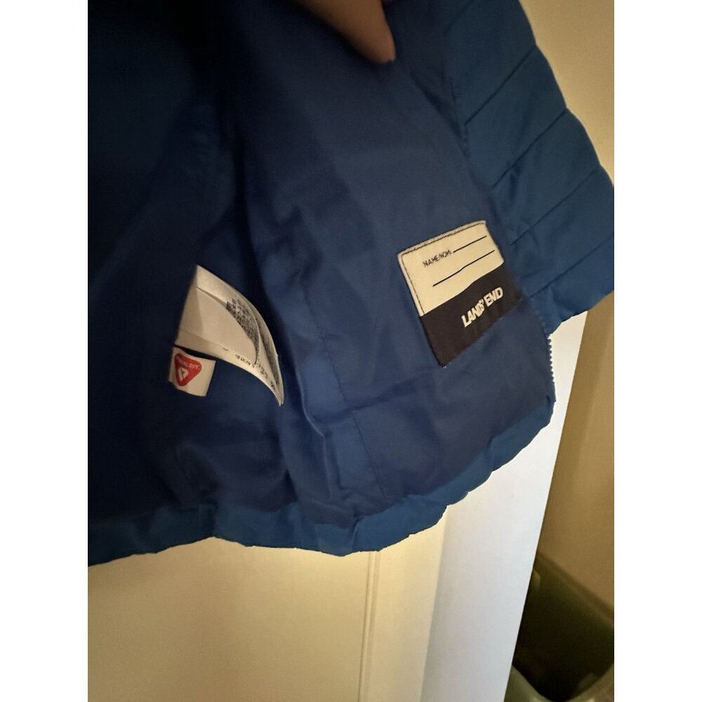 Boys LANDS END Lightweight Puffer Packable Jacket Blue Size 2T - Picture 3 of 5
